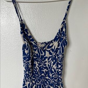 Kith Blue and White Floral Jumpsuit